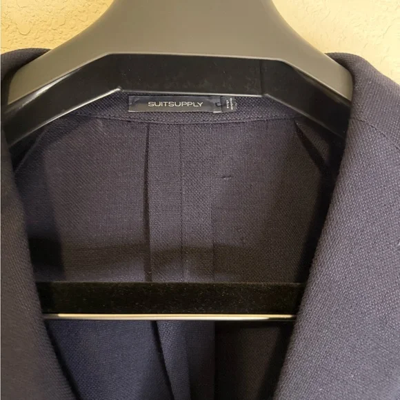 SUITSUPPLY Havana Patch UL suit jacket Men's 40s Wool Stretch Navy Blue